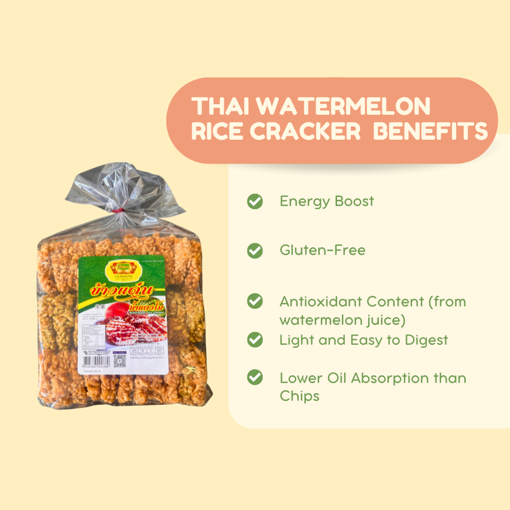 Thai Watermelon Rice Crackers